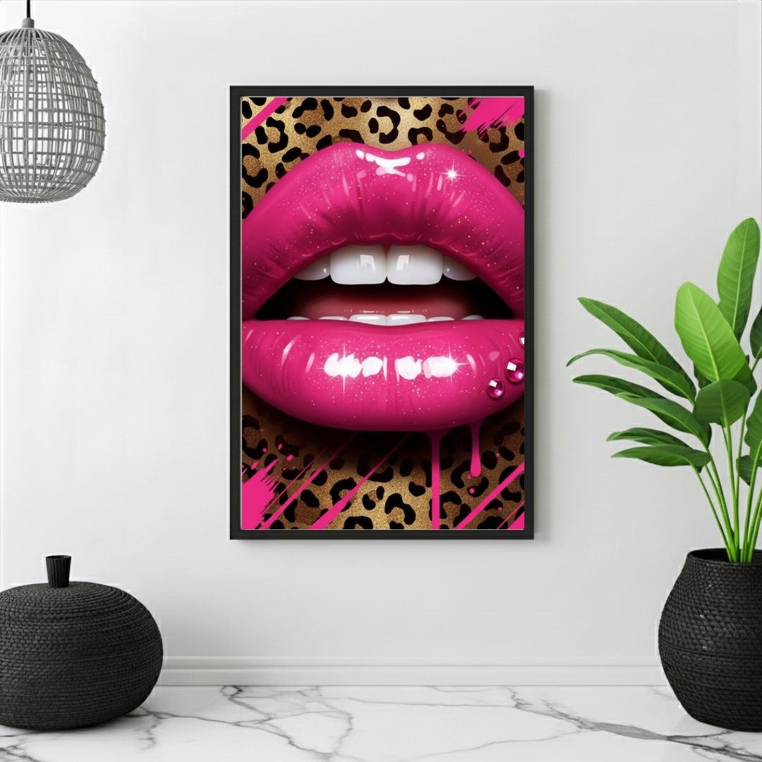 PRINTABLE WALL ART – DESIGNS PINK LIPS