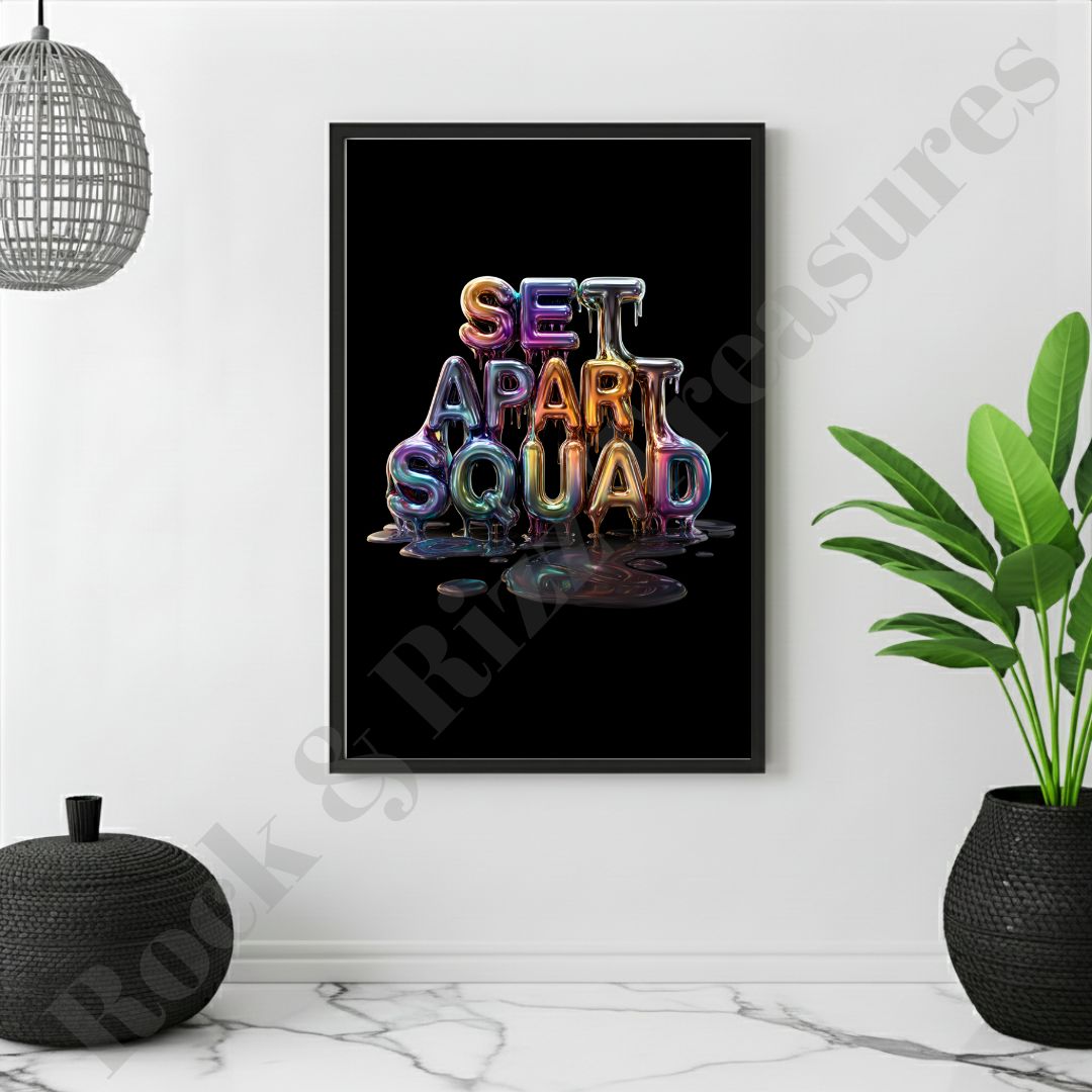 PRINTABLE WALL ART SET APART SQUAD