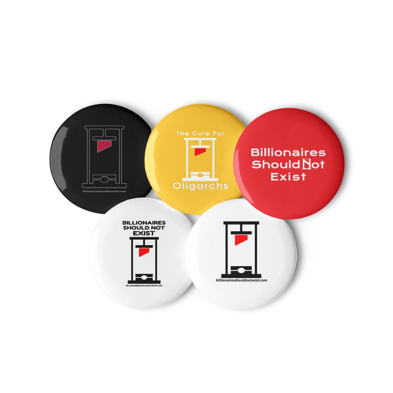 Set of 5 Pin Buttons