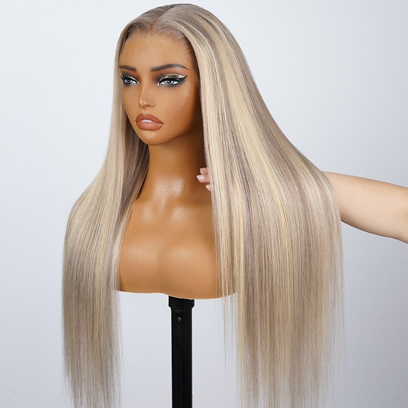 6×5 P10/613 blonde highlight straight glueless wig