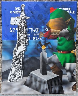 Spending money on a student budget, original painting, 2025