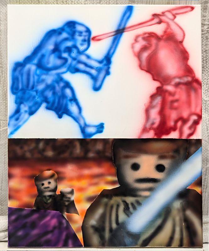 Frontier of a borderline mind, original painting, 2025