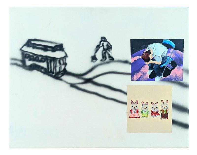Contemporary trolley; depression or a little treat, print