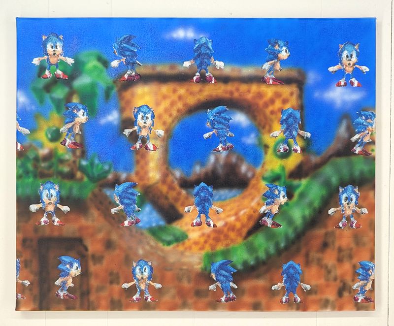 Unlocking Ridley in melee, original painting, 2025