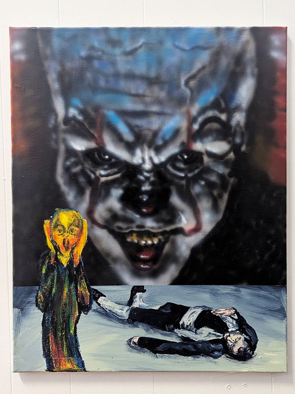 Scared to death, original painting, 2026