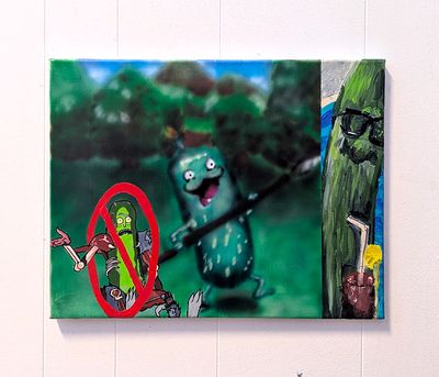 As cool as a cucumber/never in a pickle, original painting, 2026