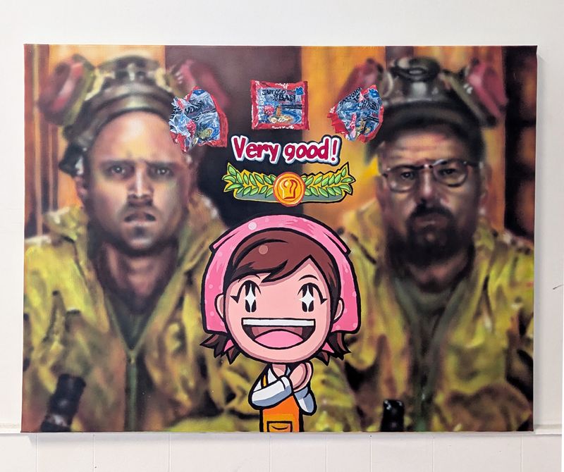 Illegal cooking activity, original painting, 2026