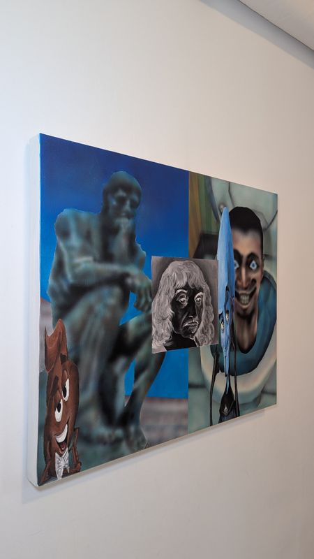 I shit therefore I am, original painting, 2026