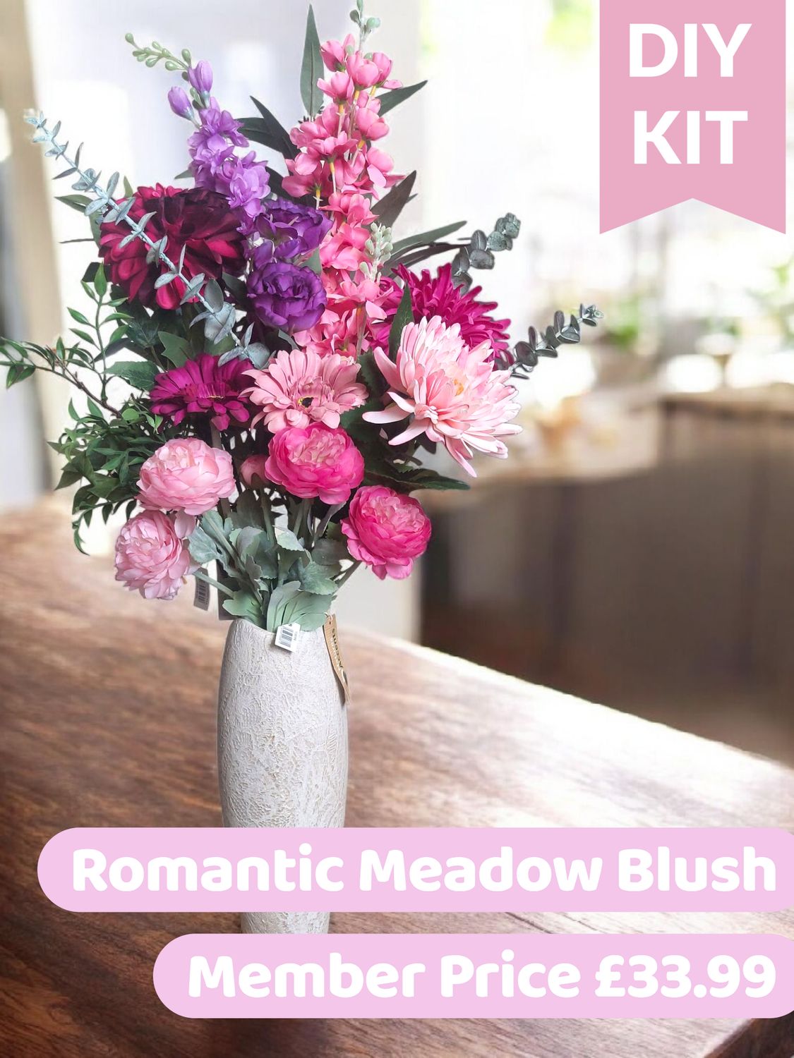 Romantic Meadow Blush ( vase not included)