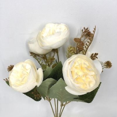 White Open Peony Bush 28cm