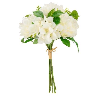Ivory Peony &amp; Hydrangea Bundle 38cm
