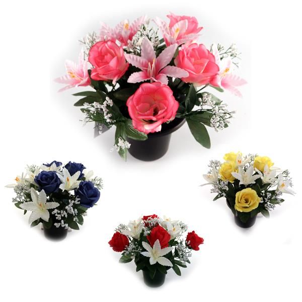 Rose/Lily/Gyp Cemetry Pot