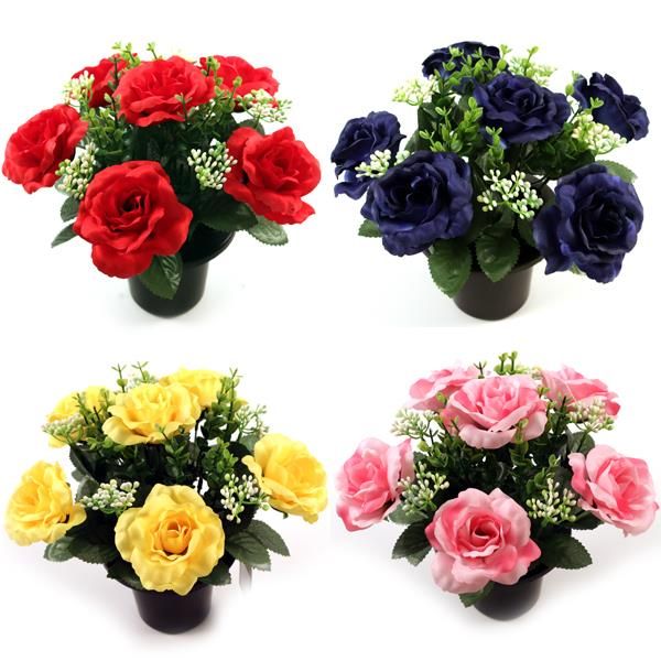 Rose Mix Cemetry Pot