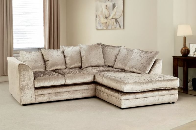 Dylan Crush Velvet 4 seater Right Corner Sofa