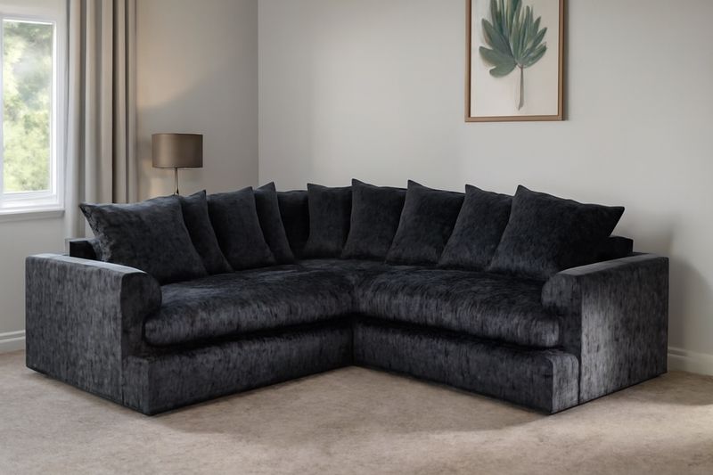 Dylan Crush Velvet 5 seater Universal Corner Sofa