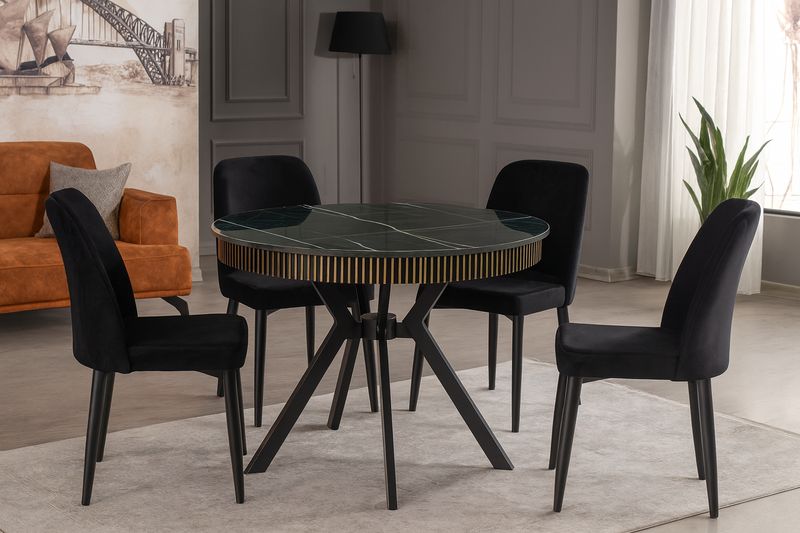 Sonata High Gloss Table + 4 Chairs