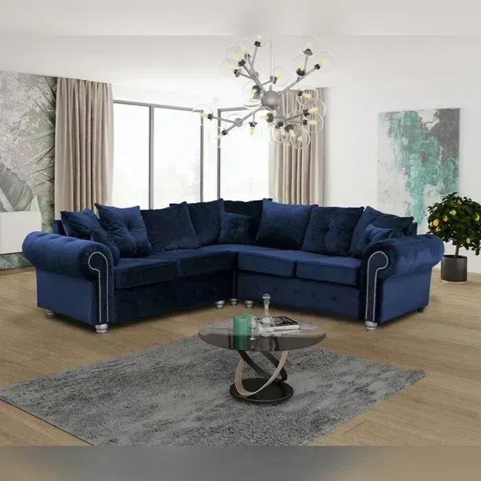 Plush Velvet Ashwin Universal Corner Sofa