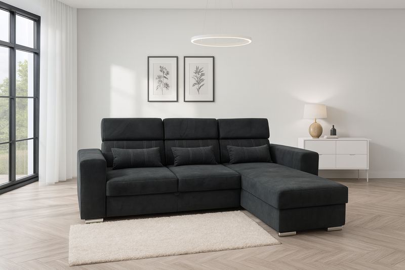 Lucas Corner Sofa Bed With Storage