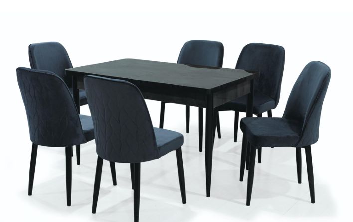 Irony High Gloss Extendable Table + 6 Chairs