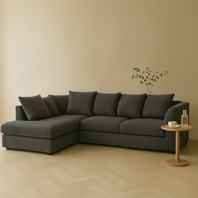 Dylan Jumbo Cord L Shape 4 Seater Left Corner Sofa