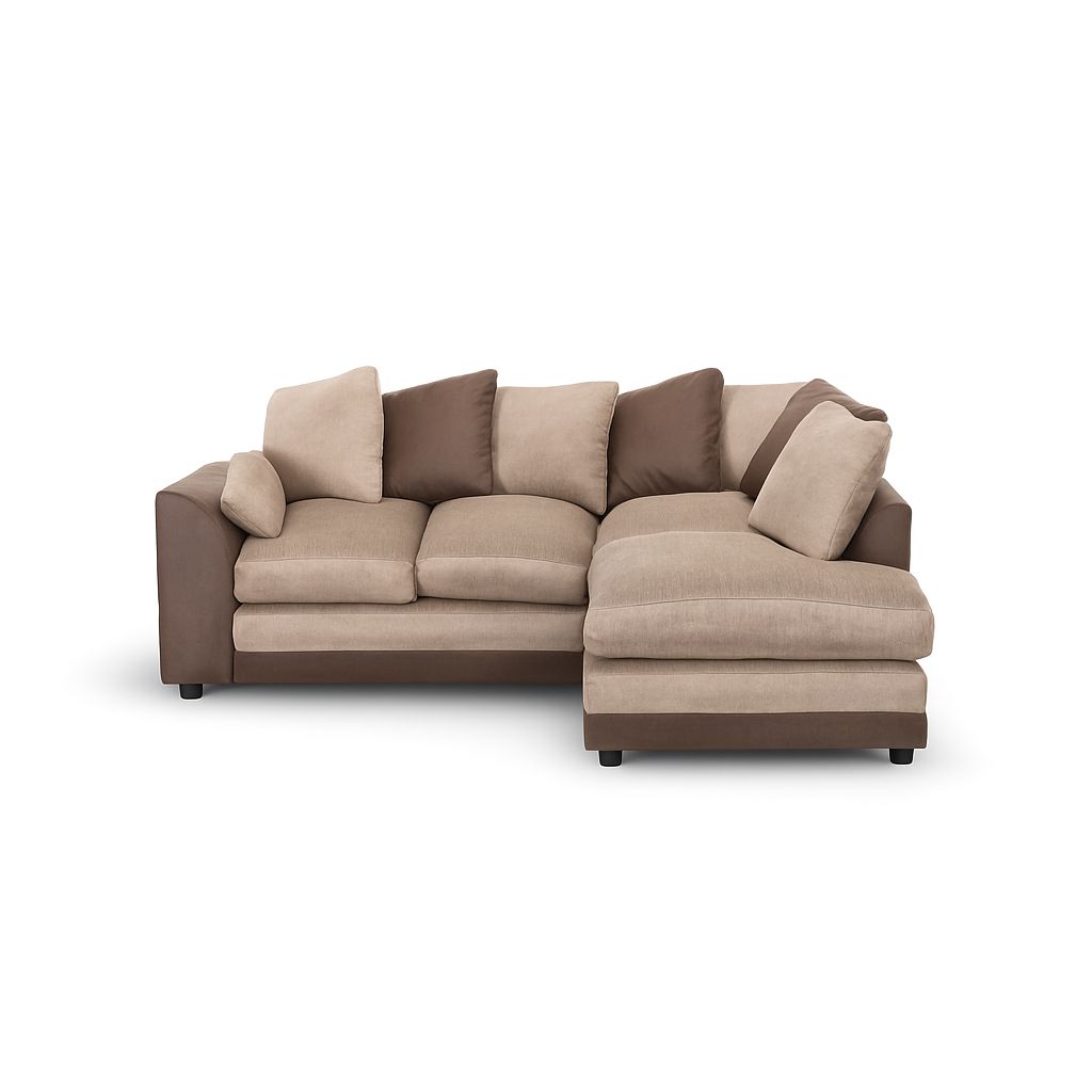 Aruba Dylan chenille fabric corner sofa- Left Arm