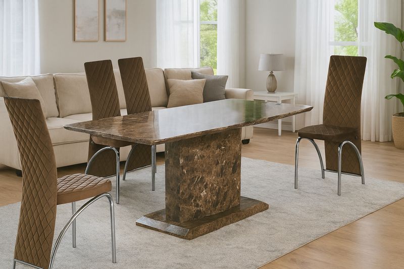 Andrea Dinning Table + 6 Chairs
