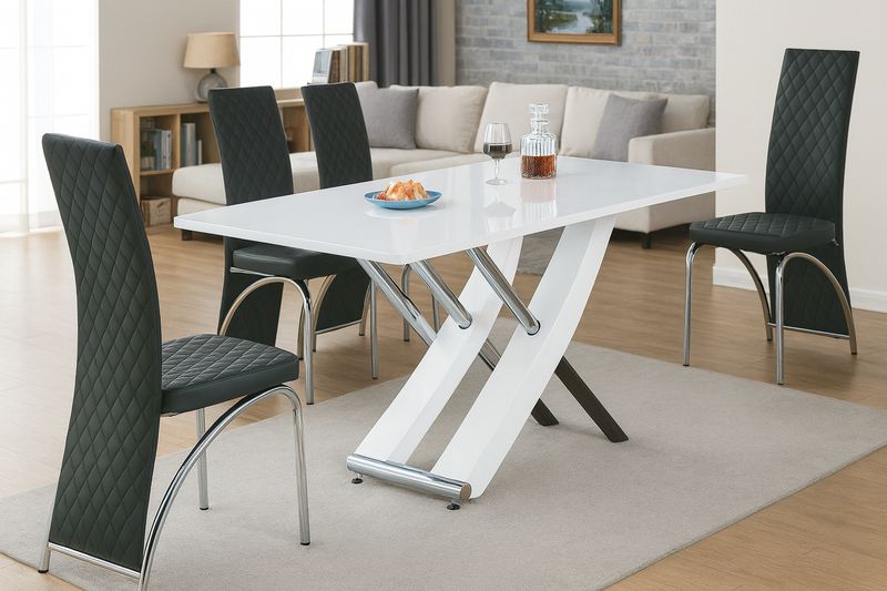 Carlo Dinning Set + 6 Chairs
