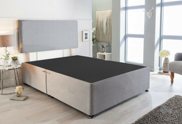 Divan Bed Plain Fabric with Mattress Options