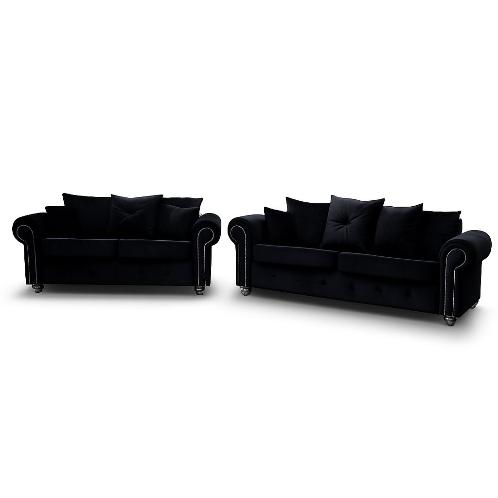 Plush Velvet Ashwin 3+2 Seater Sofa Set