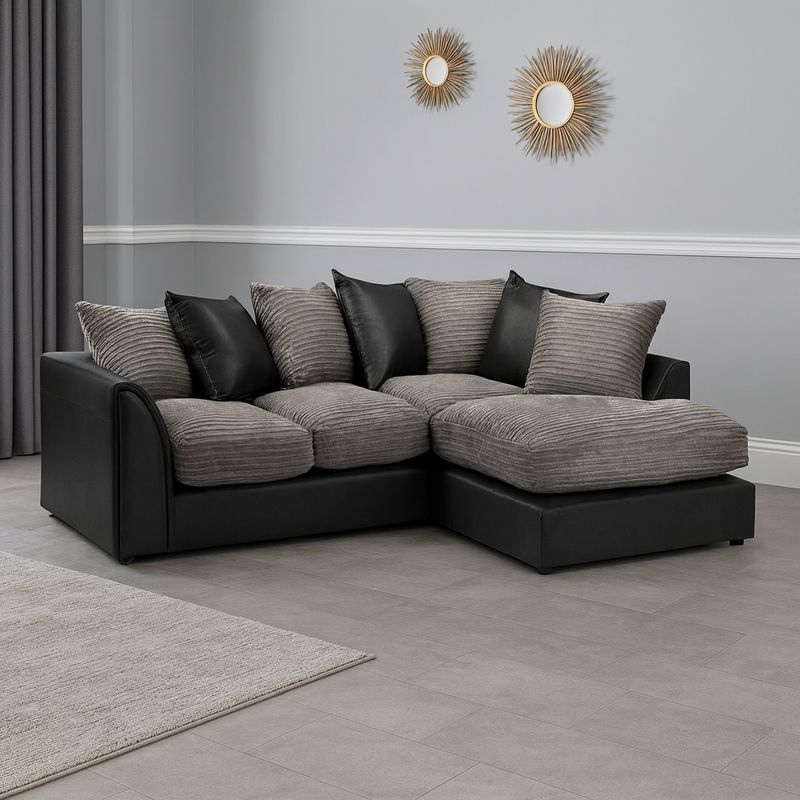 Dylan L Shape Jumbo Cord 4 seater Right Corner Sofa