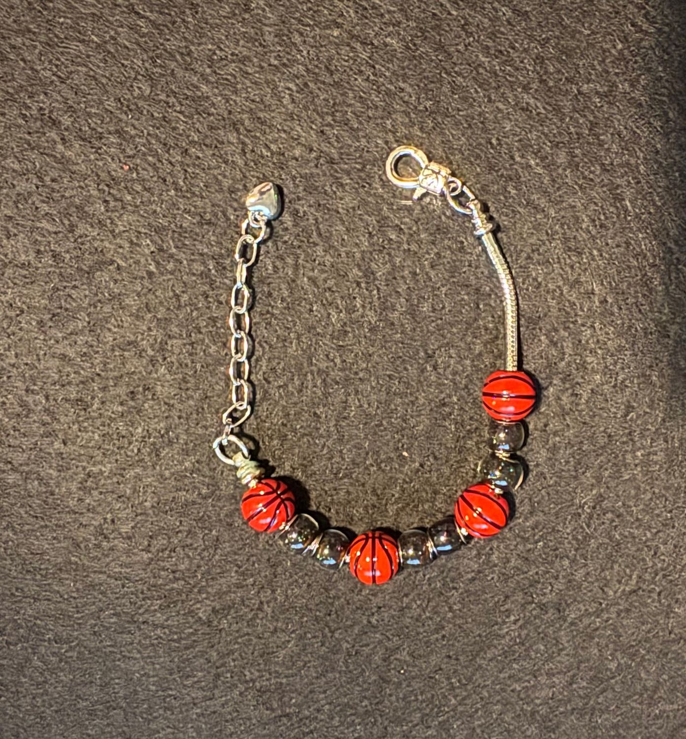Game Day Basketball Mood Bracelet
