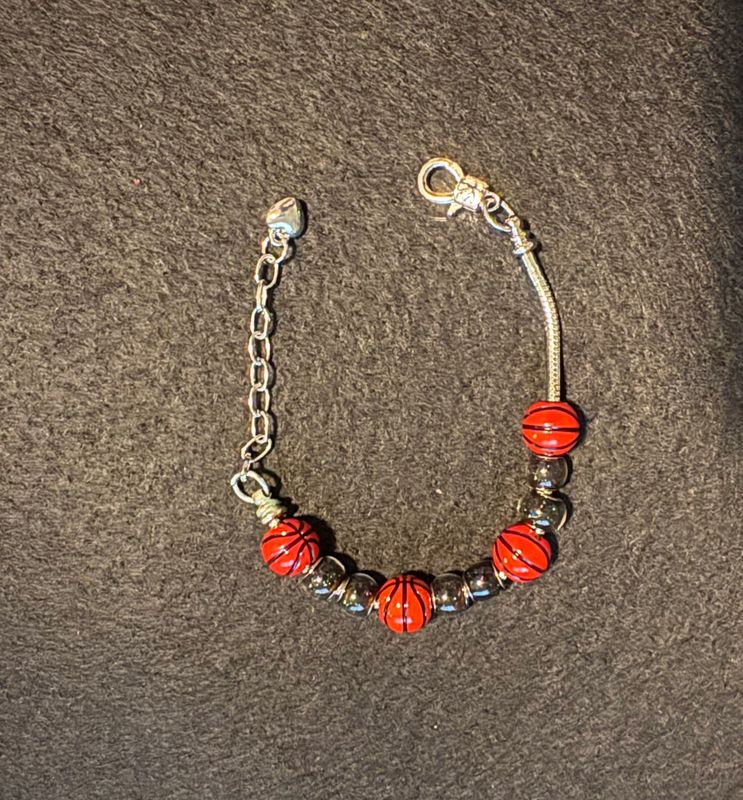 Game Day Basketball Mood Bracelet