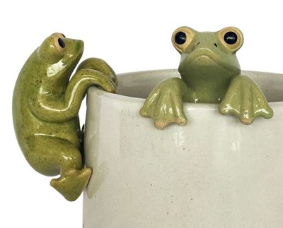 Frog Pot Hanger Green 8cm