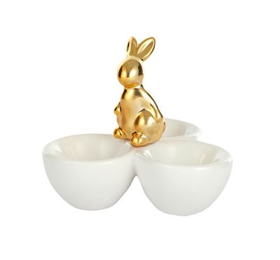 3 Egg Holder w Bunny Ceramic