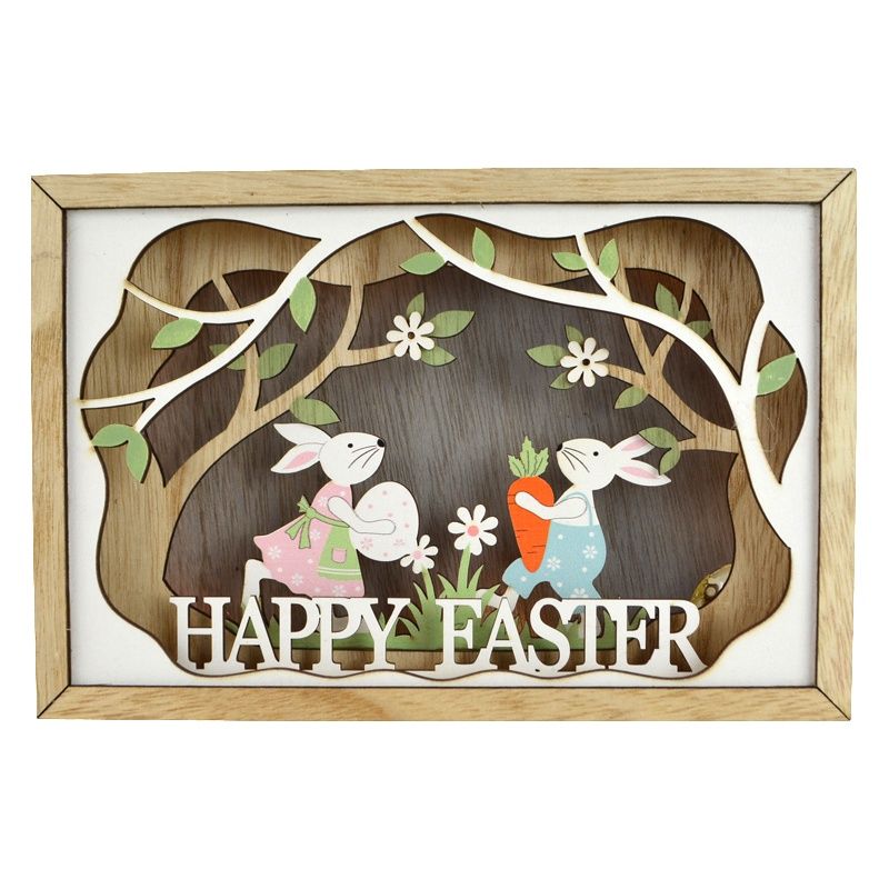 Wooden Led Easter Box Scene