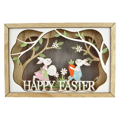 Wooden Led Easter Box Scene