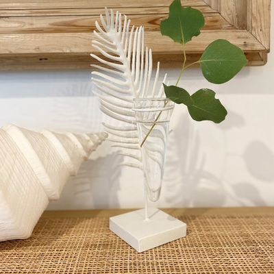 Tube Leaf Vase 35cm