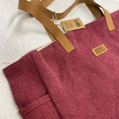 Washed Canvas bag - Berry