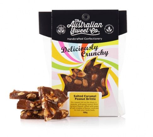 Australian Sweet Co Salted Caramel Peanut Brittle 150g