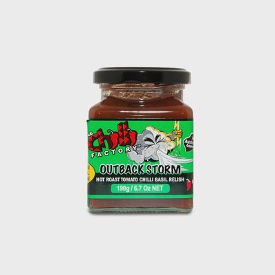 Outback Storm - Hot Roast Tomato Chilli Basil Relish