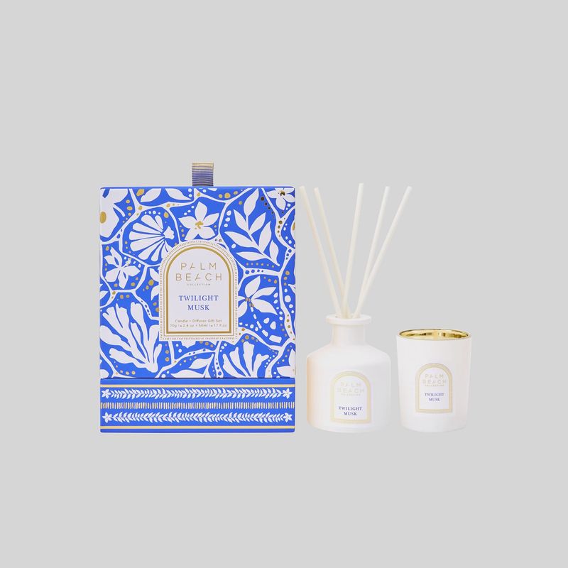 Twilight Musk Mini Candle + Diffuser Set