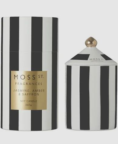 Jasmine, Amber &amp; Saffron Ceramic Candle 100g