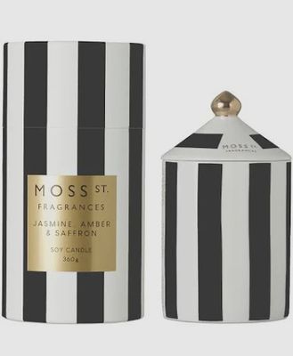 Jasmine, Amber &amp; Saffron Ceramic Candle 360g
