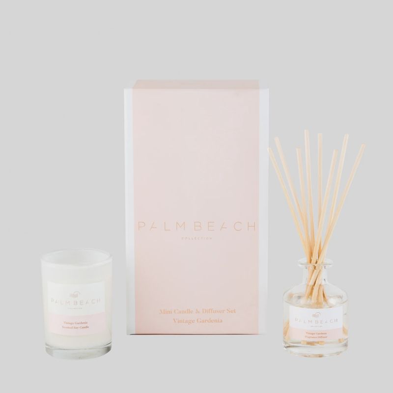 Vintage Gardenia Mini Candle &amp; Diffuser Gift Pack