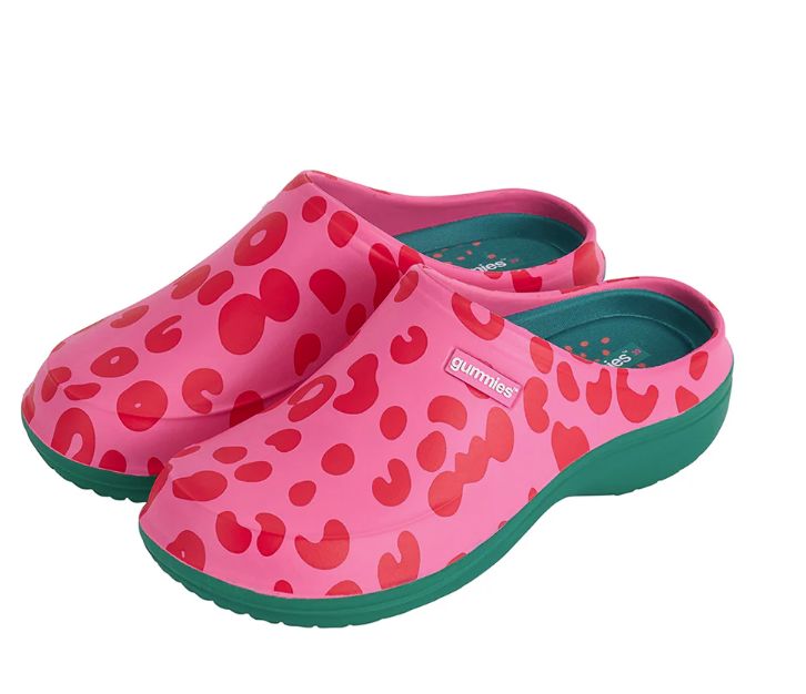 Gummies - Memory Foam Clog - Cheetah Spot Pink