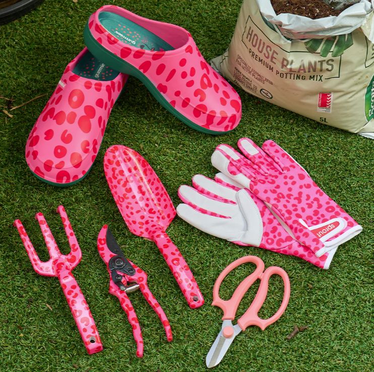 Garden Tool Set - Cheetah Spot Pink