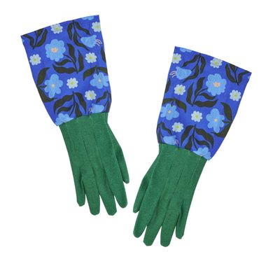 Long Sleeve Garden Gloves - Linen - Nocturnal Blooms
