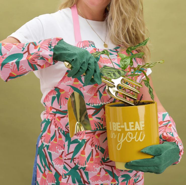Long Sleeve Garden Gloves - Cotton - Good Vibes