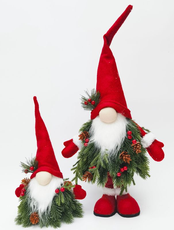 Urban Tomte with Hat Sitting Christmas Decoration 30cm
