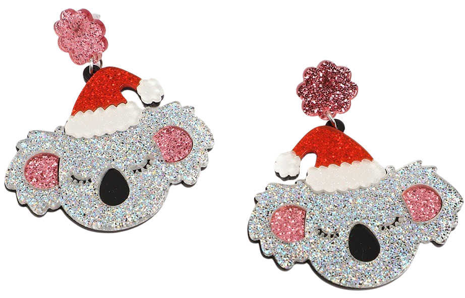 Pop Christmas Koala Earrings